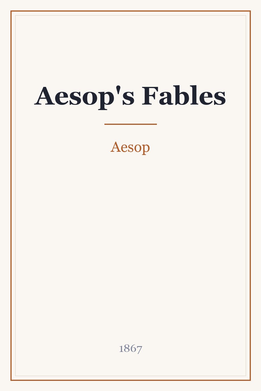Aesop's Fables cover